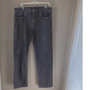 Banana Republic Straight Jeans Mens 36x34 Dark Gray Black Stretch Denim Classic